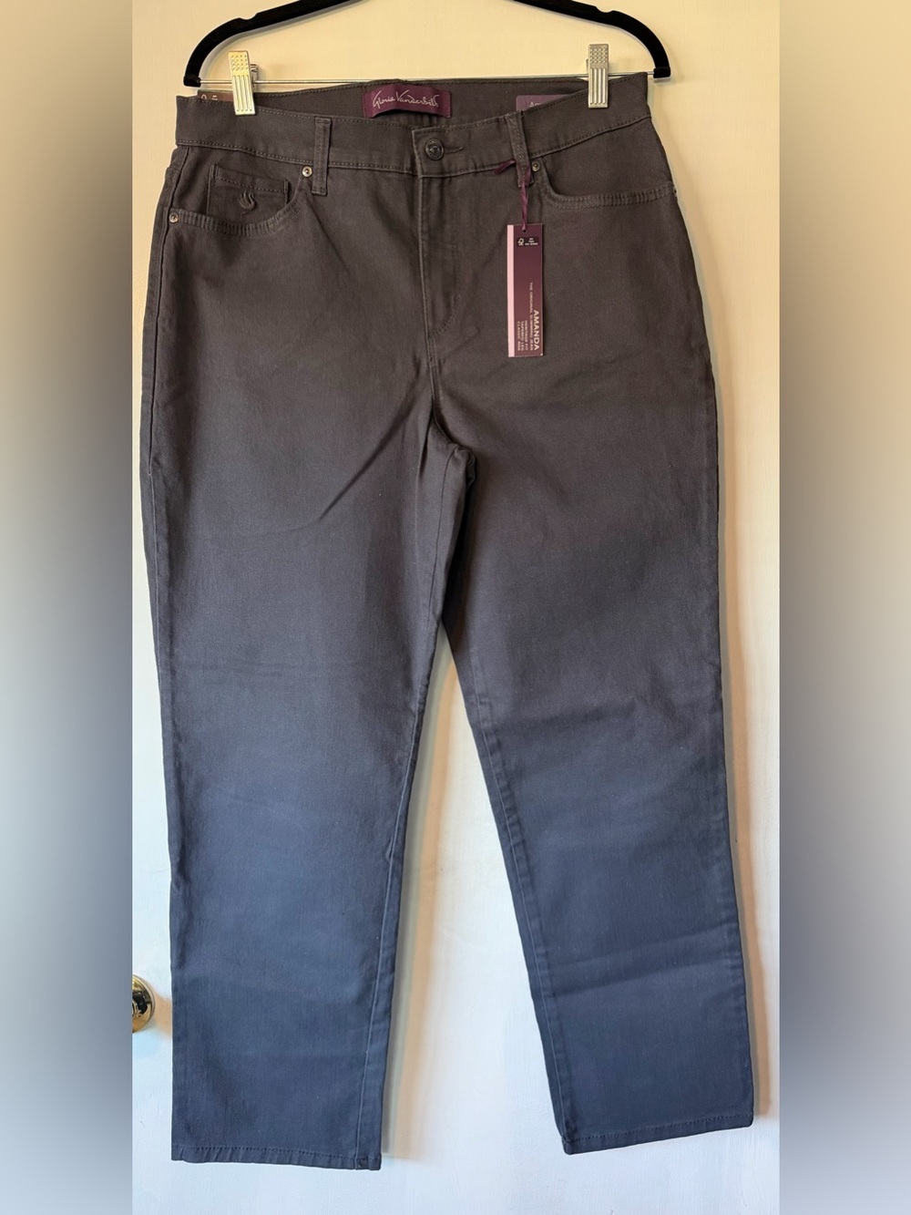 Gloria Vanderbilt Amanda gray jeans. Size 12 short. New with tags.